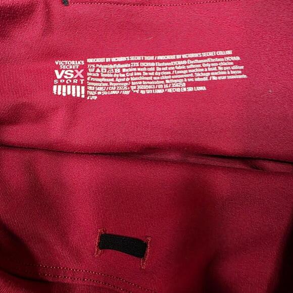 VS Knockout Burgundy High-Waisted Leggings with Side Pockets-XS - Picture 5 of 6